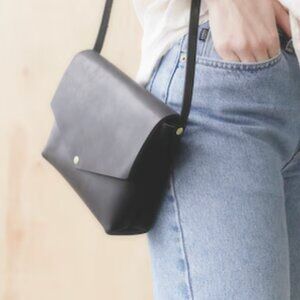 Leather Envelope Crossbody Bag